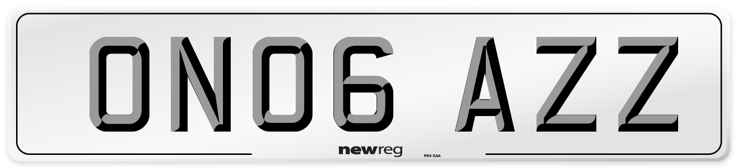 ON06 AZZ Number Plate from New Reg